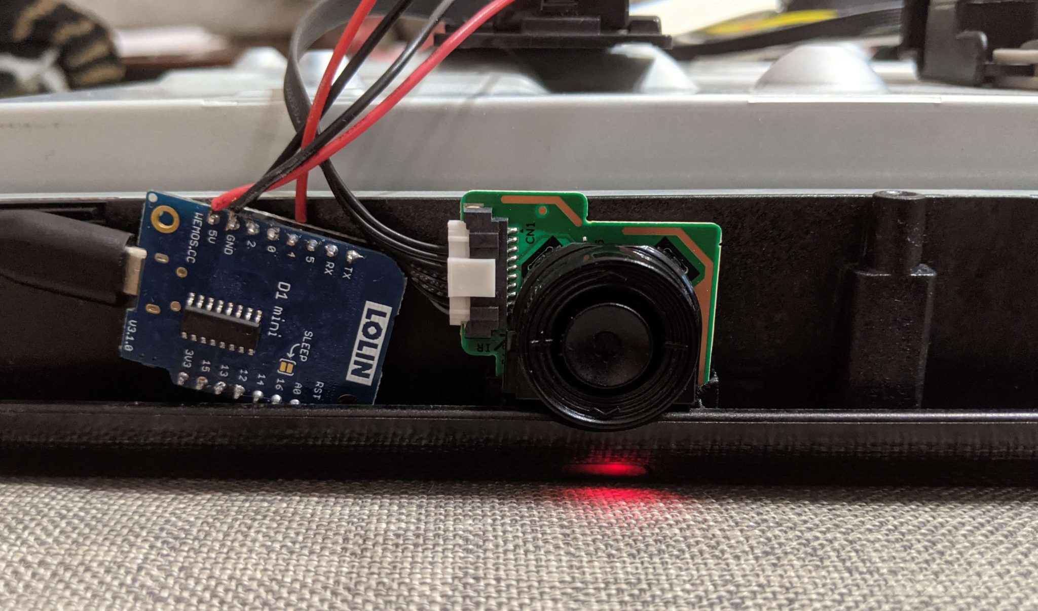 The board placed inside TV