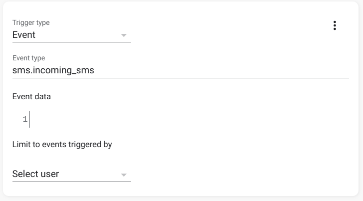 Automation trigger in UI